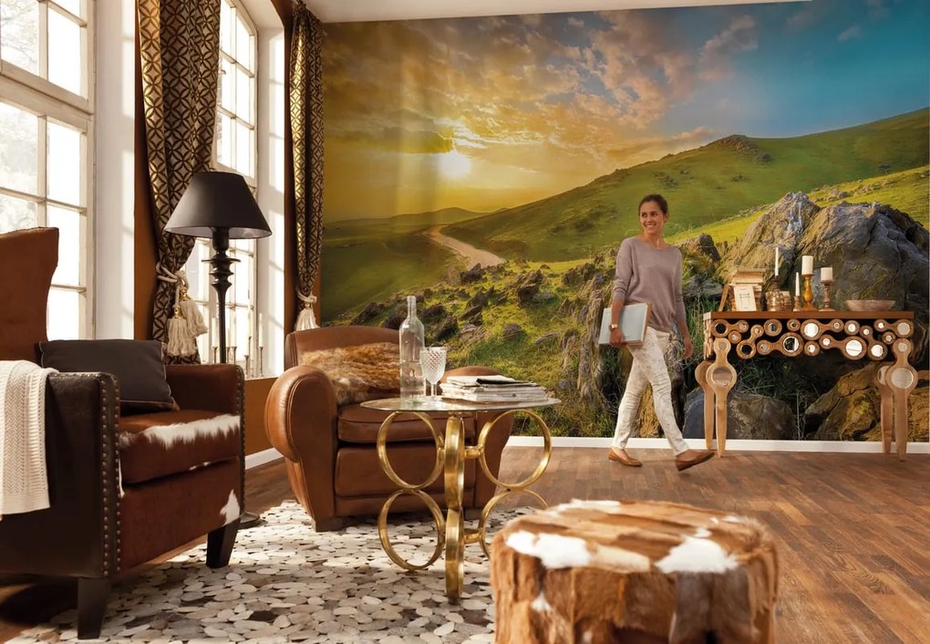 Fotomurale KOMAR Mountain morning, Multicolore 368X254 cm