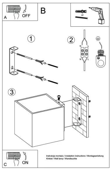 Sollux SL.0565 - Applique QUAD 1 1xG9/8W/230V antracite