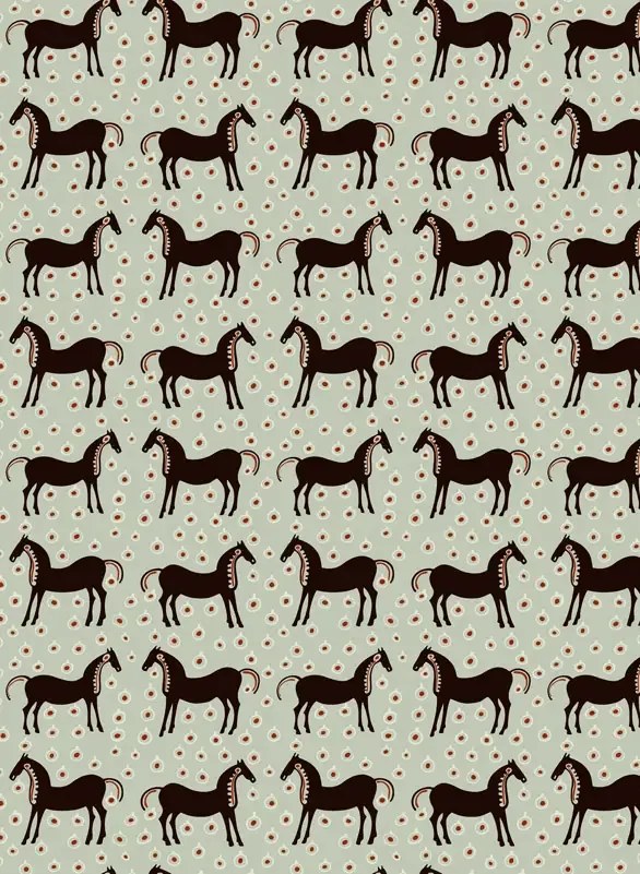 Marimekko Carta da parati Musta Tamma - 25172