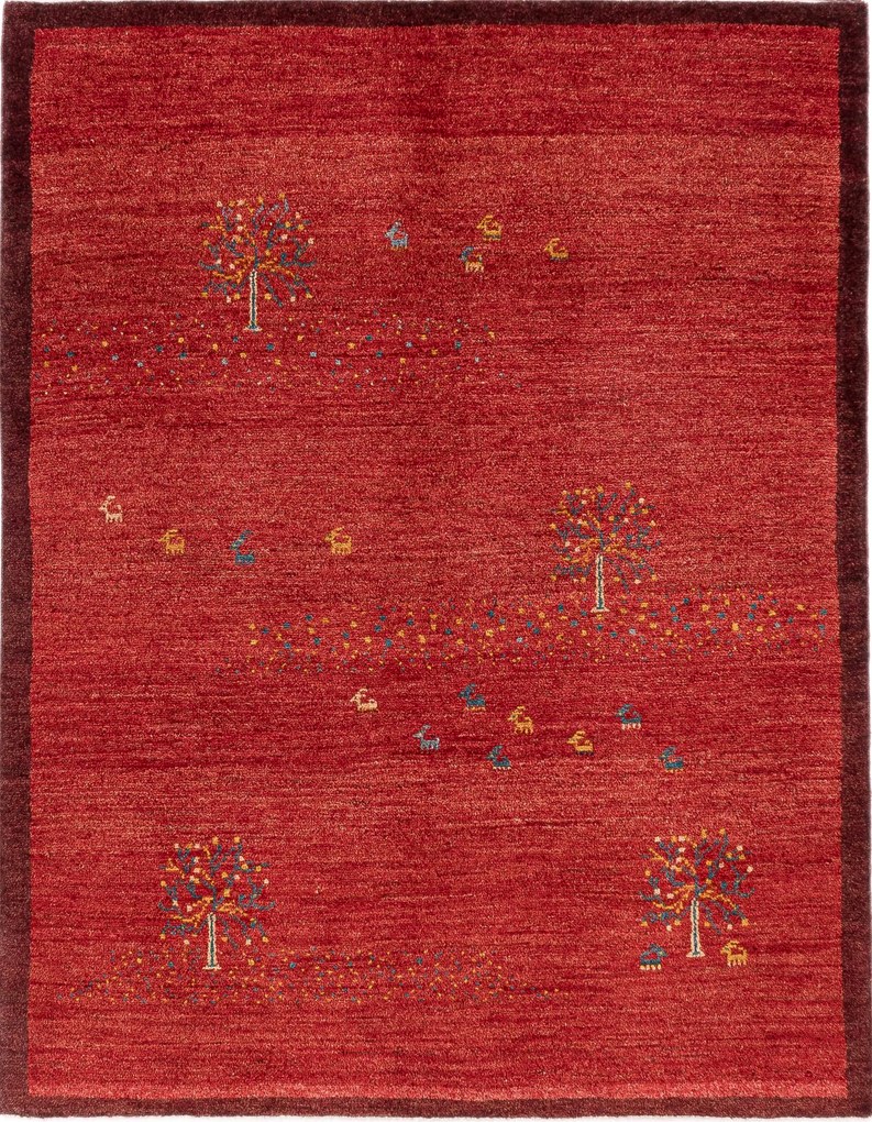Gabbeh Tappeto persiano 200 x 150 Rosso (Iran) Annodato A Mano