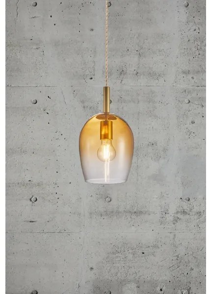 Nordlux - Lampada a sospensione su cavo UMA 1xE27/40W/230V Ø 18 cm marrone/fumé