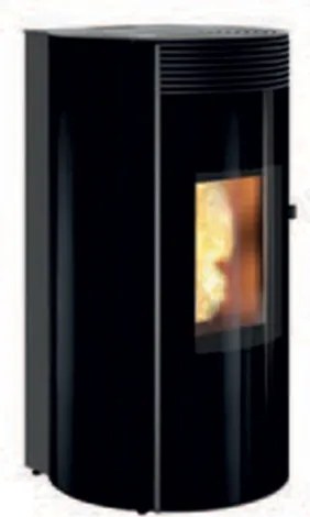 Termostufa a Pellet Autopulente MW28 Wi-Fi Ermetica Cuma Glass Caminetti Montegrappa