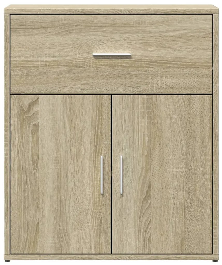 Credenze 2 pz rovere sonoma 60x31x70 cm in legno multistrato