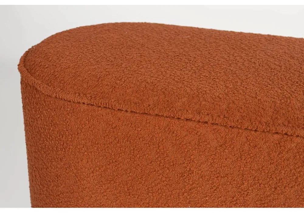 Panchina color mattone con rivestimento in bouclé Marcos – White Label