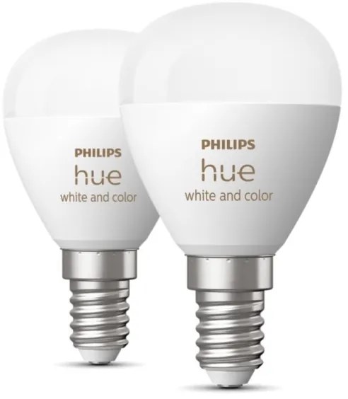 SET 2x Lampadina LED RGBW dimmerabile Philips Hue WACA P45 E14/5,1W/230V
