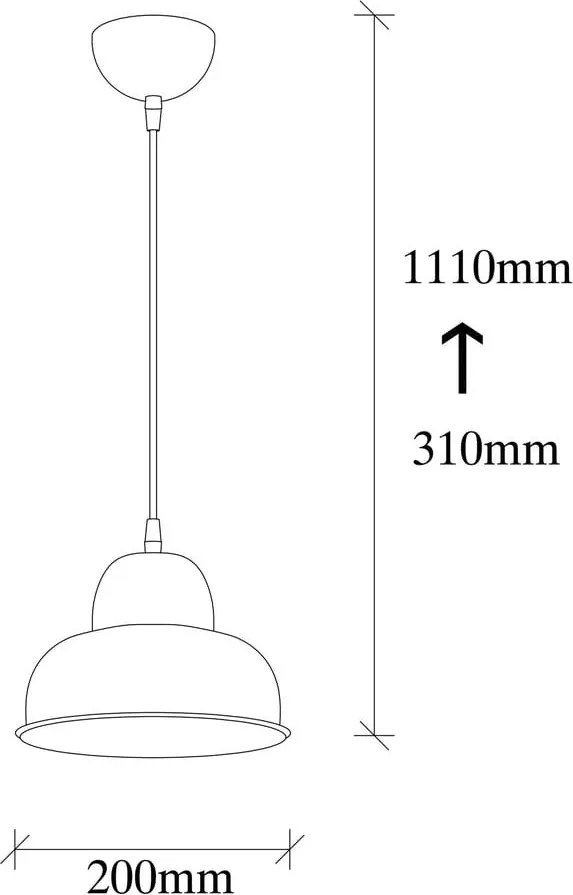 Lampadario dorato con paralume in metallo ø 20 cm Berceste – Opviq lights