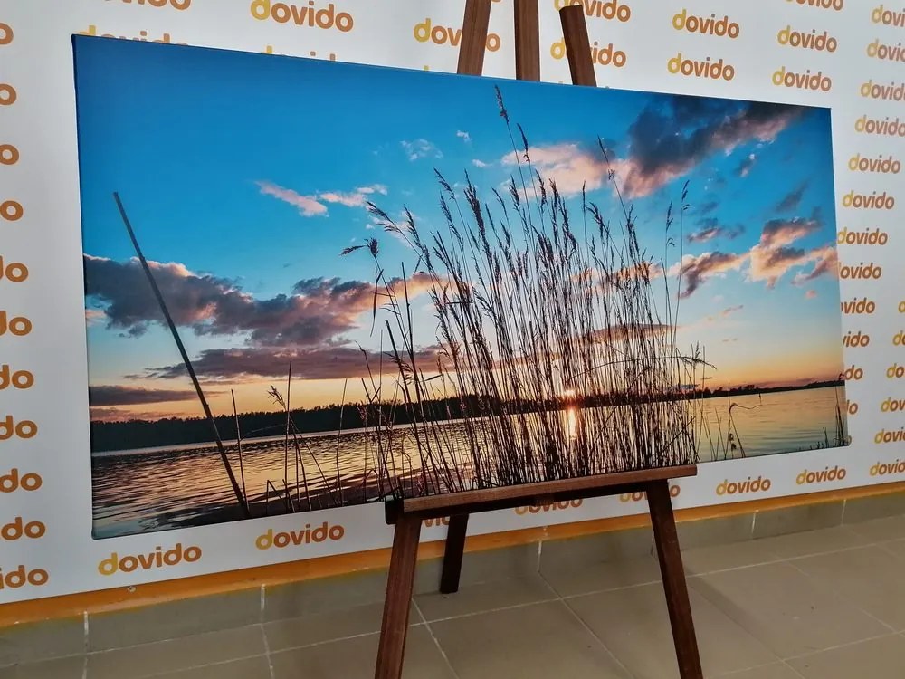 Stampa su tela – Fiume tranquillo vicino al villaggio