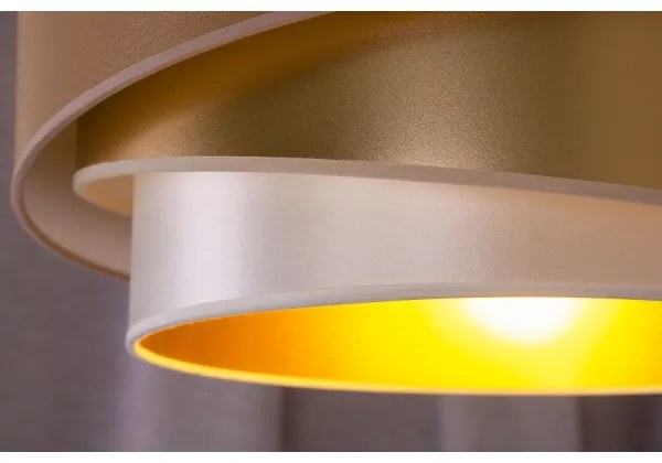 Duolla - Lampadario a plafone KOBO 1xE27/15W/230V diametro 45 cm rame/oro/bianco