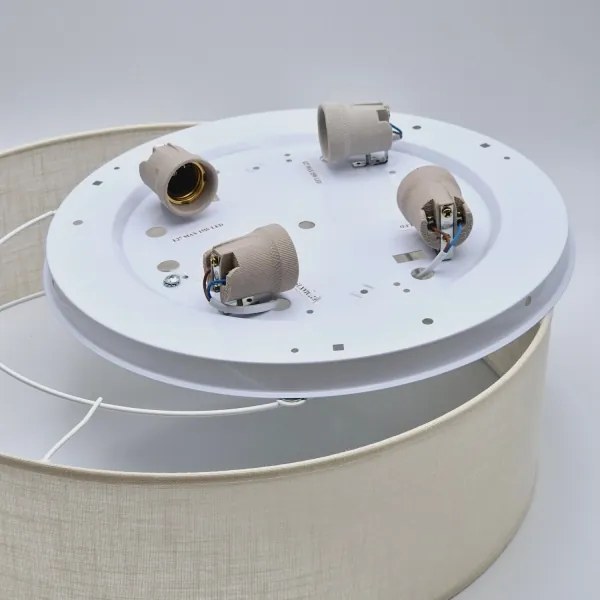 Plafoniera SIRJA DOUBLE 4xE27/15W/230V diametro 45 cm color crema