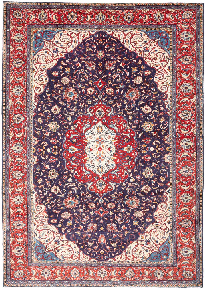 Sarouk Tappeto 200 x 290 Blu (Iran) Annodato A Mano