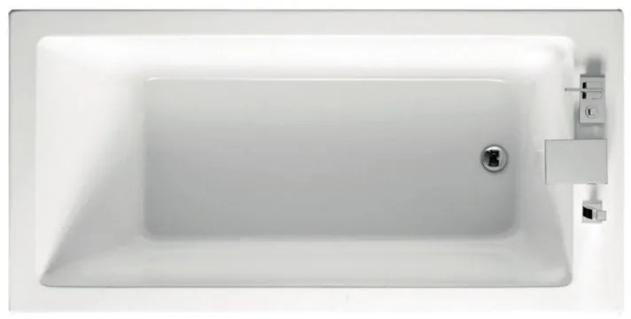 Kamalu - Vasca da bagno rettangolare 170x70cm in acrilico bianco lucido | KM200