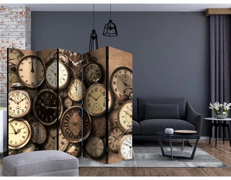 Paravento  Old Clocks II [Room Dividers]  Colore ---, Dimensioni e Misure 225x172