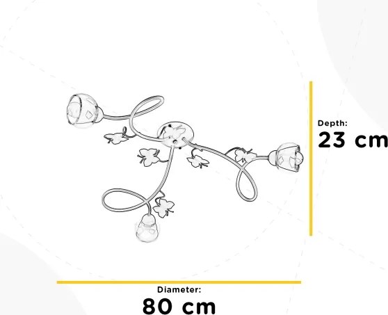 ONLI - Lampadario a plafone per bambini BUTTERFLY 3xE14/6W/230V