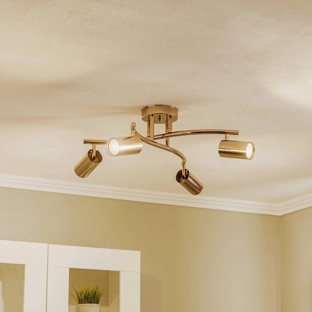 Lucea Faretto da soffitto Spotte, oro, a 4 luci