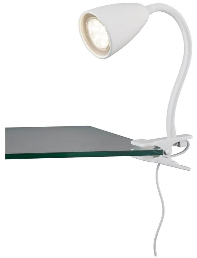 Lampada da tavolo bianca con clip (altezza 20 cm) Wanda - Trio