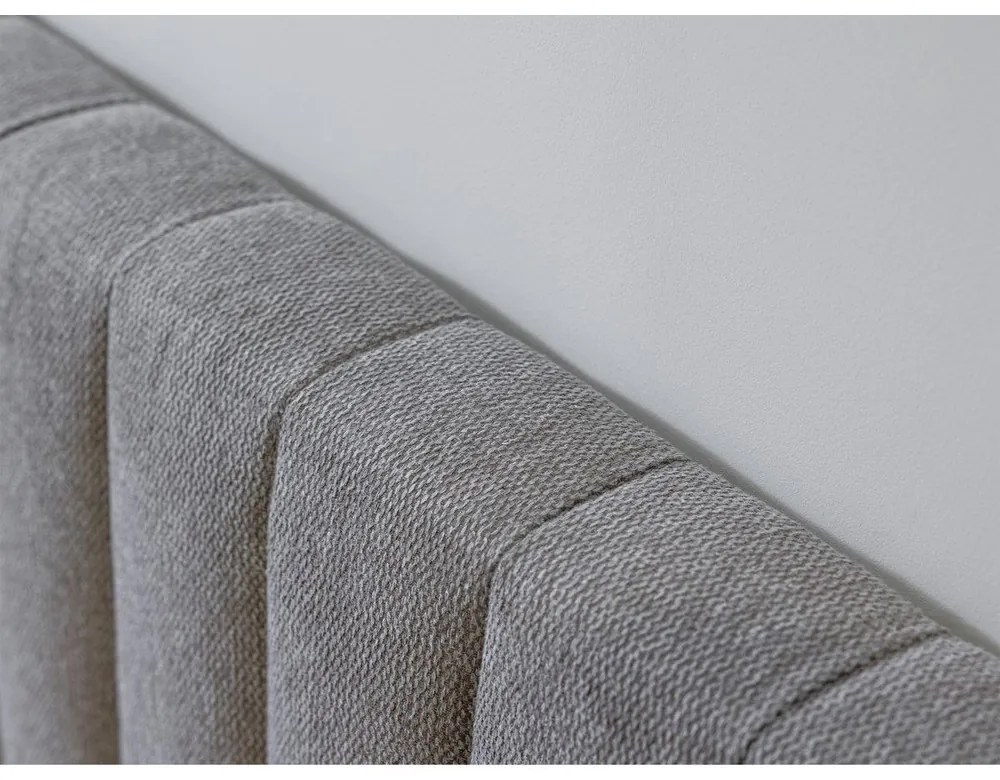 Letto matrimoniale grigio chiaro/naturale con griglia 180x200 cm Oceane - Bobochic Paris