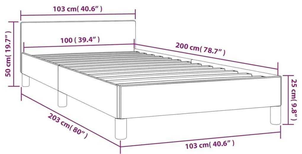 Giroletto con Testiera Crema 100x200 cm in Tessuto