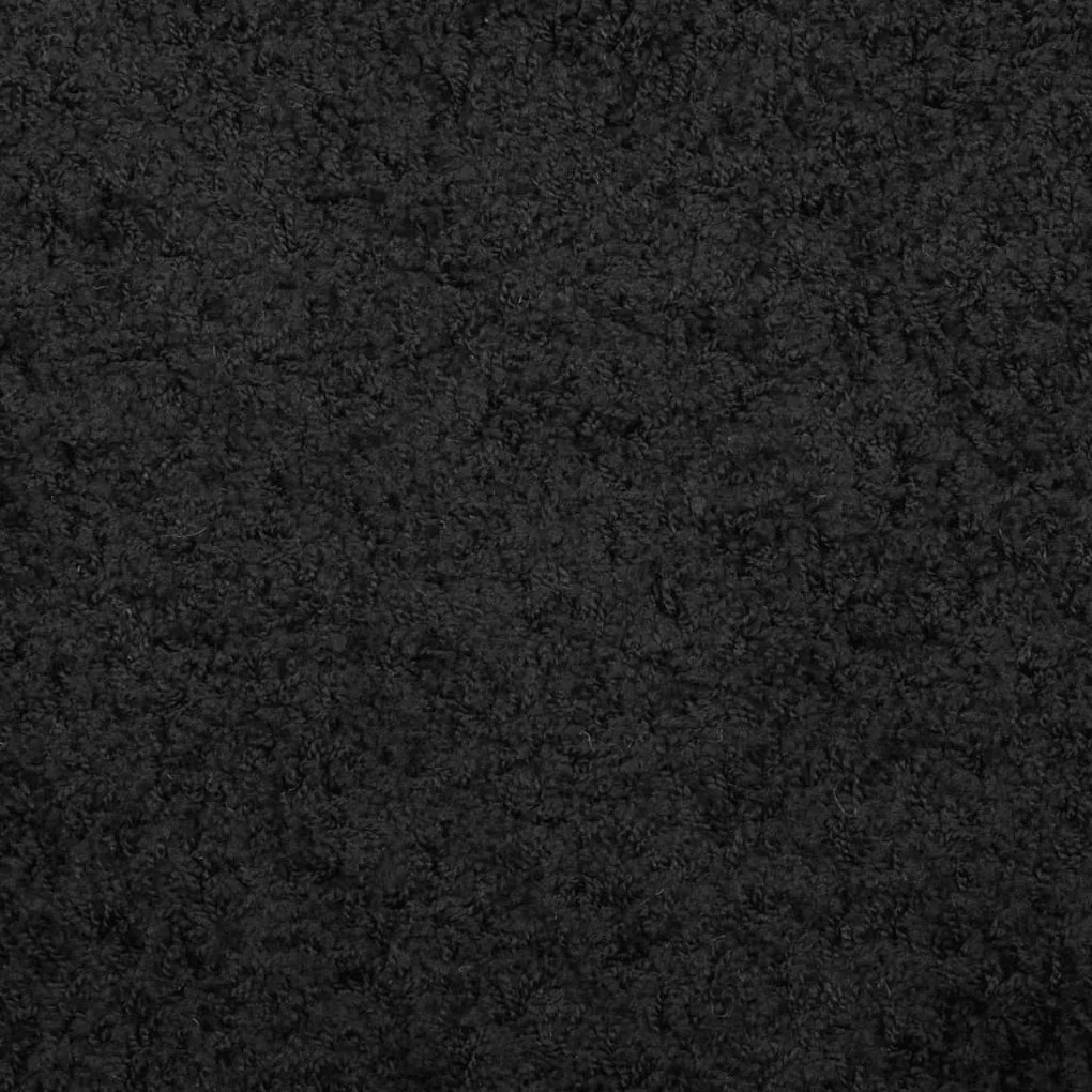 Tappeto Shaggy a Pelo Lungo Moderno Nero 60x110 cm