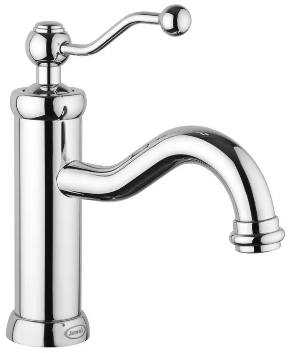 Rubinetto per lavabo a canna media getto laminare cristallino Lingaa cromato lucido JACUZZI RUBINETTERIA