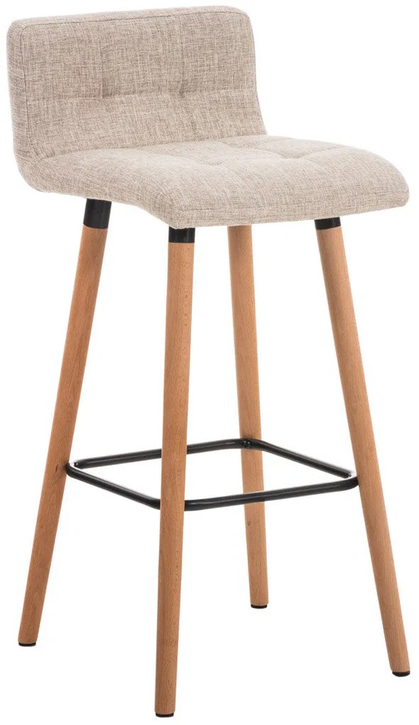 Sgabello Barhocker Lincoln İn Tessuto / Creme