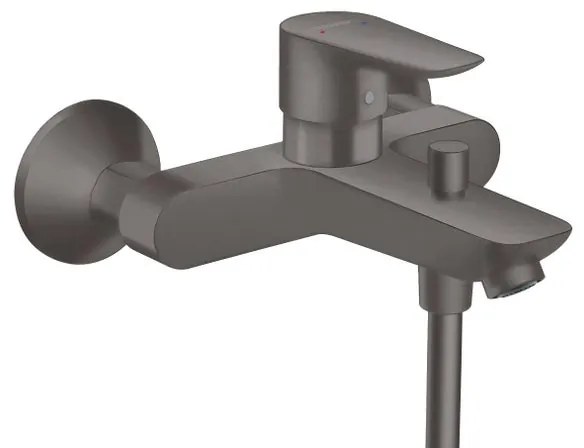 Rubinetto per vasca Talis E per muro nero spazzolato HANSGROHE