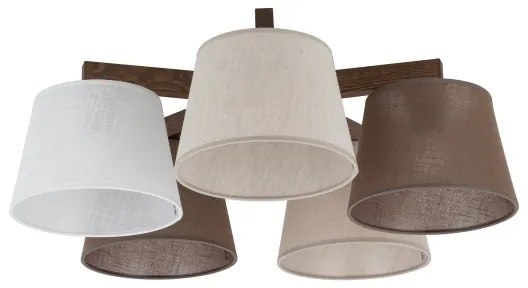 Brilagi - Lampadario a soffitto LATTE 5xE27/15W/230V pino/mix