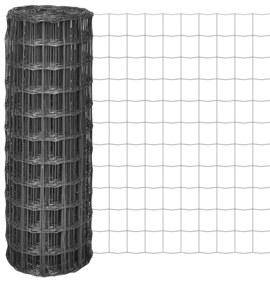 Recinzione Euro İn Acciaio 25x1,2 M Grigia /