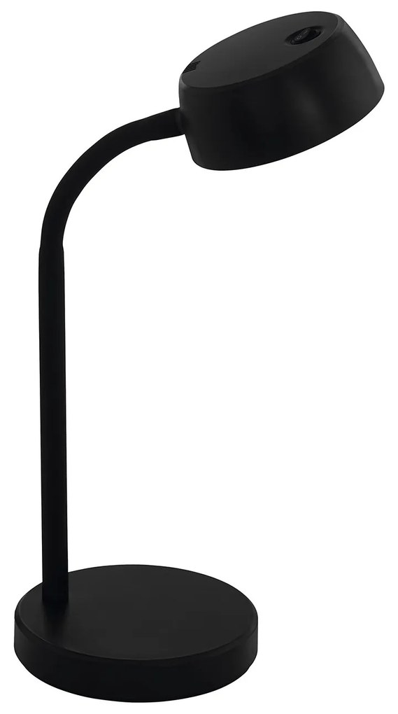 Lampada Da Tavolo Moderna Cabales Policarbonato Nero Luce Led Integrato 4,6W