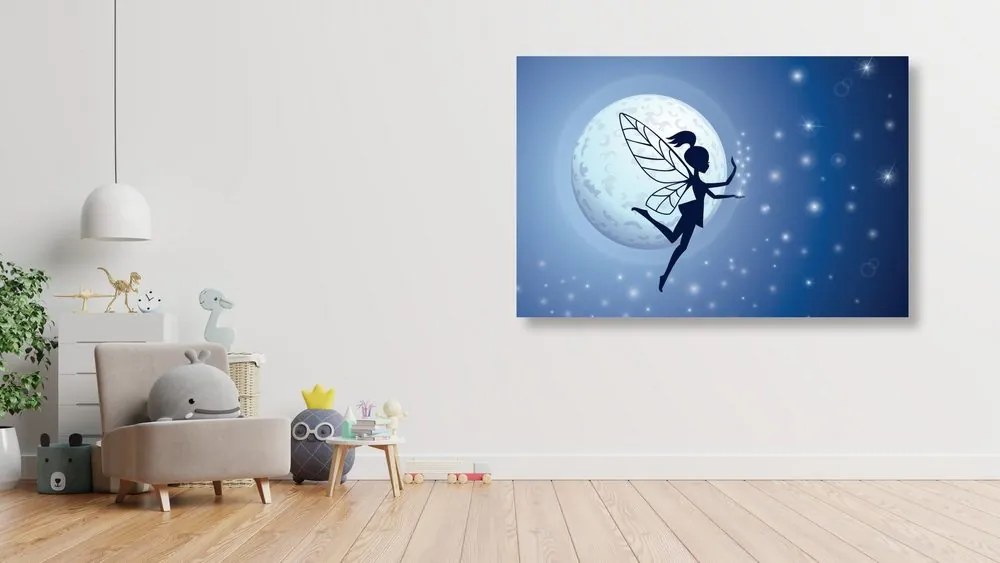 Quadro su tela – Fata al chiaro di luna