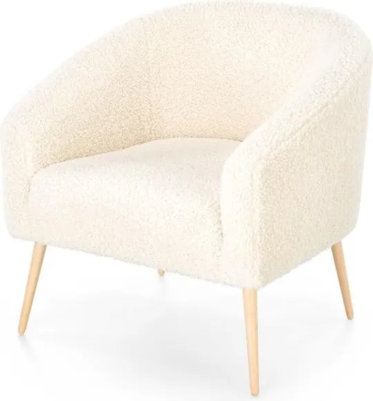 Poltrona Grifon in peluche Grifon 2 crema/natur - H78 cm