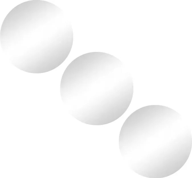 Set di specchi da parete 3 pz ø 15 cm – MSV