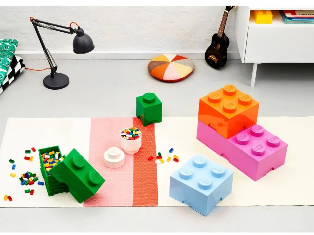 Scatola portaoggetti arancione quadrata - LEGO®