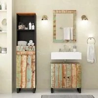 Set Mobili da Bagno 3 pz in Legno Massello di Recupero 3200639