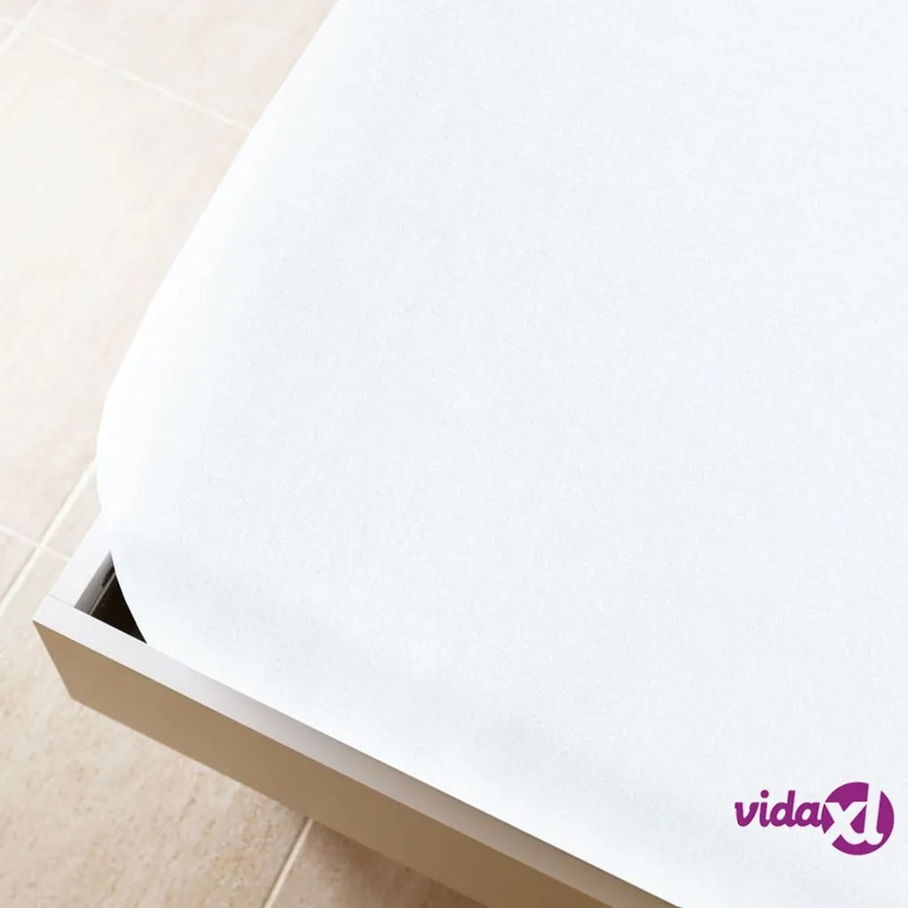vidaXL Lenzuolo con Angoli Jersey Bianco 90x200 cm Cotone