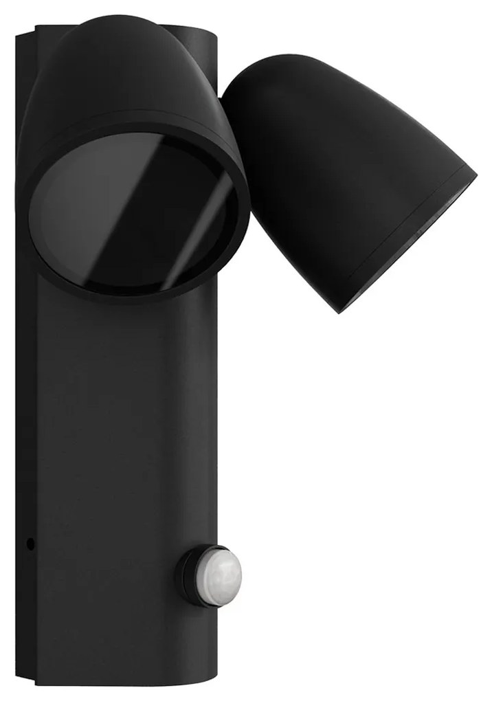Applique da Esterno IP65 2xGU10 con Sensore movimento AXIS - Nera
