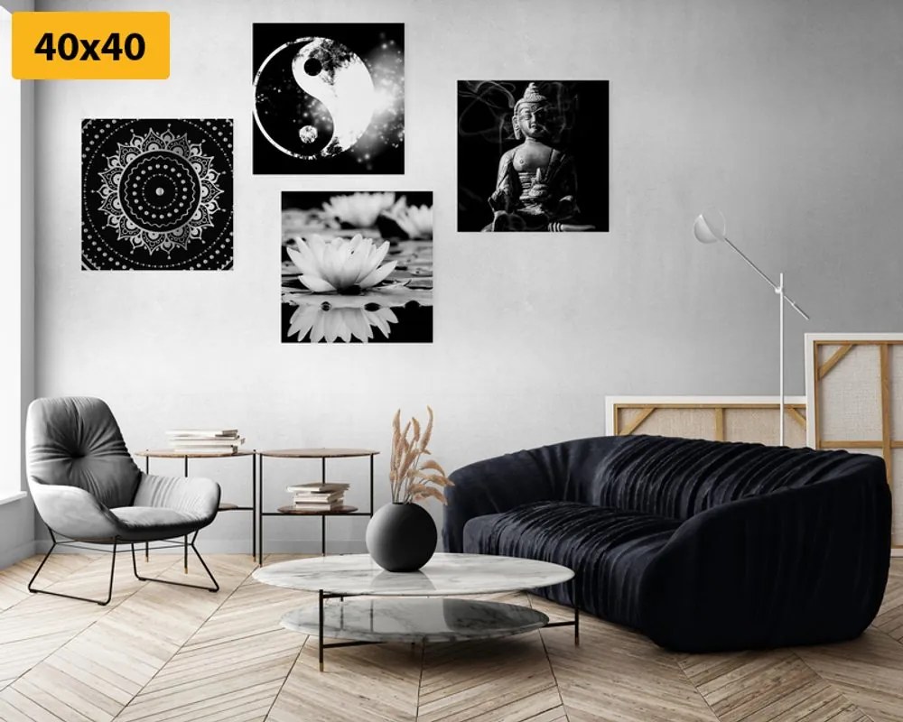 Set di quadri – Feng Shui in bianco e nero