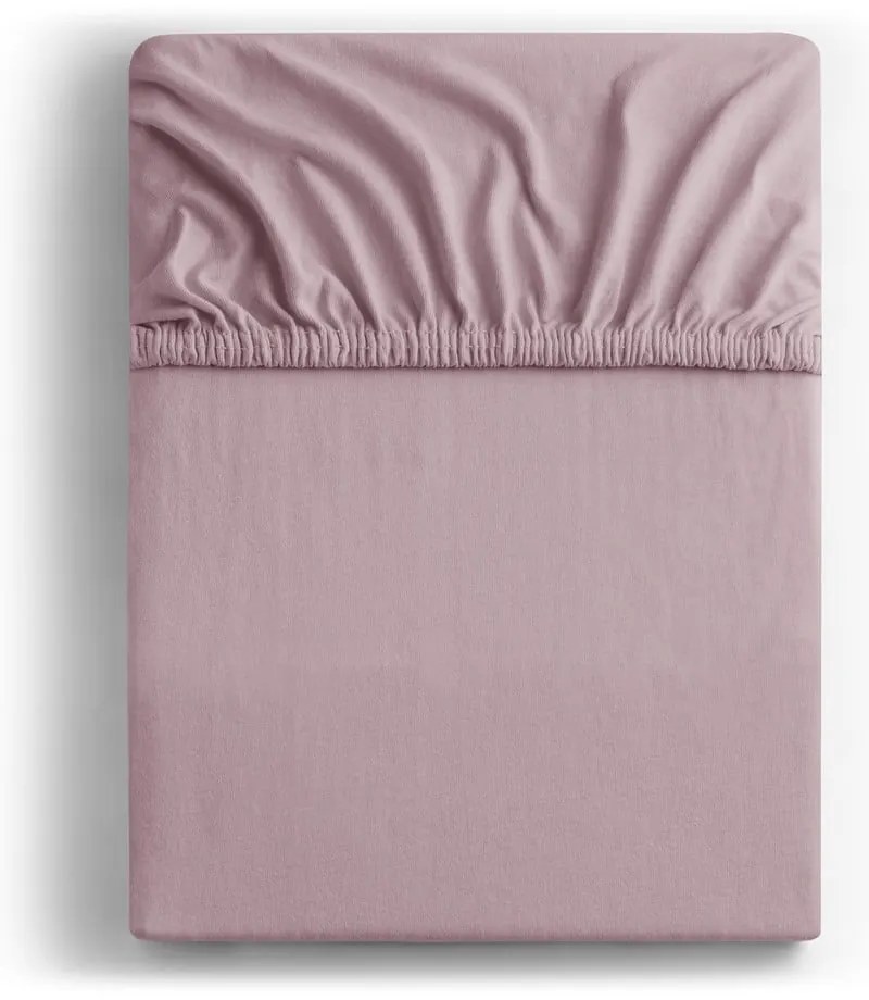 Lenzuolo con angoli rosa polveroso in jersey 180x200 cm Amber – Restilo