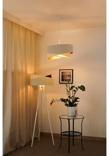 Brilagi - Lampadario LED a sospensione con filo LYRA 1xE27/15W/230V color crema/bianco