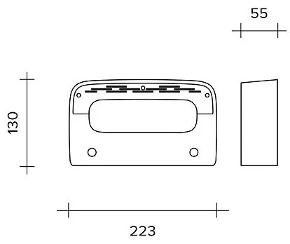 Aki parete piccola bianco opaco 2700k