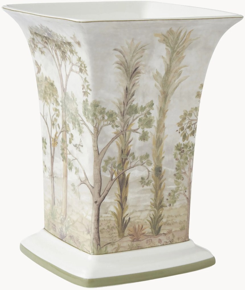 Vaso quadrato in porcellana Tall Trees