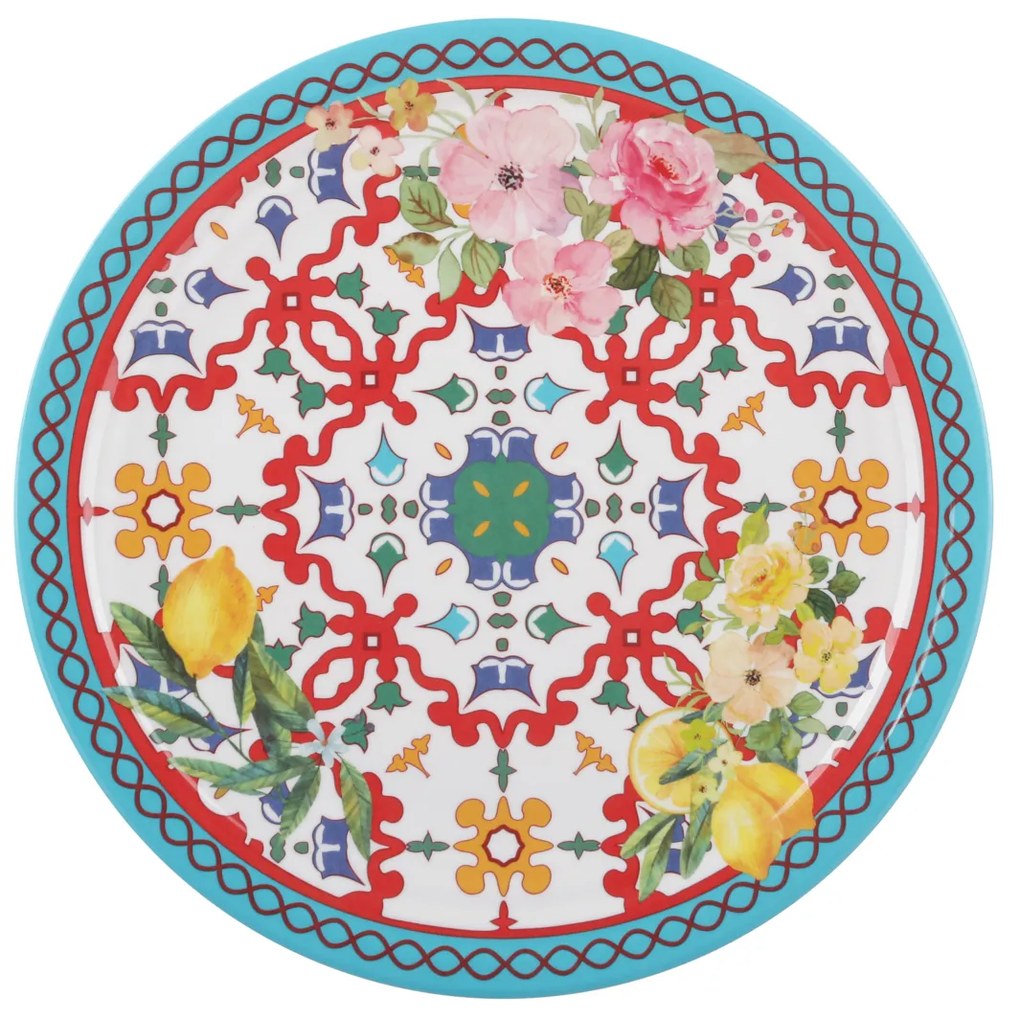 Piatto fondo in melammina 27,5 cm Guzzini Flower Lemon