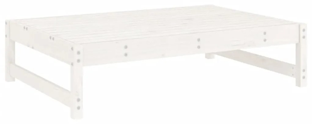 Set salotto da giardino 6 pz bianco in legno massello di pino