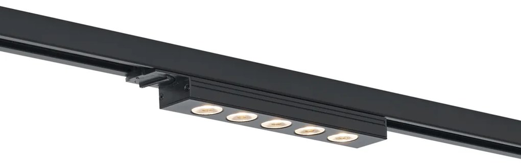 Plafoniera moderna nera per sistema a binario monofase 5W 370 lm 3000K - Iconic Tsiri