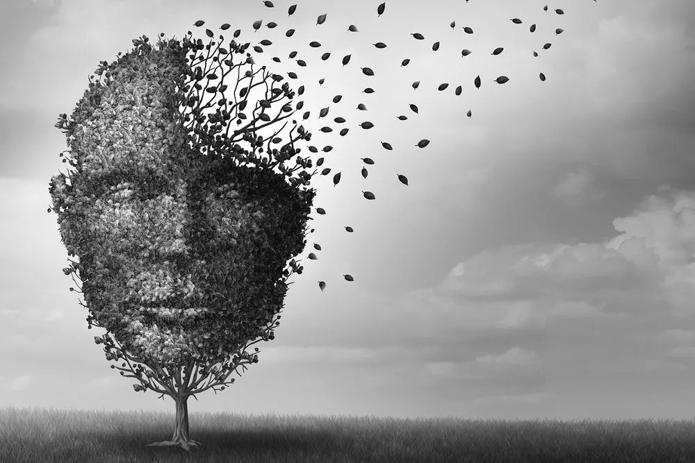 Stampa su tela – Volto astratto in forma di albero