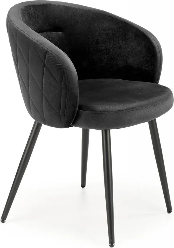 Sedia K430 velluto nero