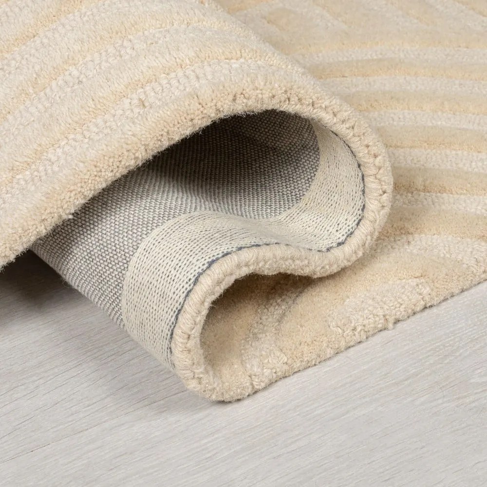 Tappeto rotondo in lana beige ø 160 cm Zen Garden - Flair Rugs