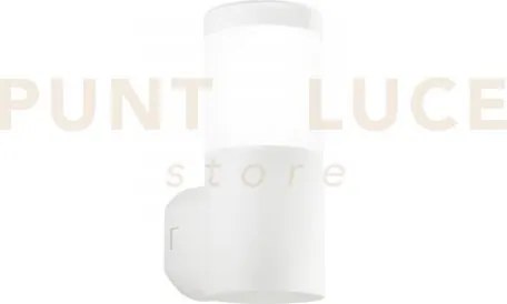 Applique focus bianca tonda 1 luce attacco gu10 ip65 10x13x24cm