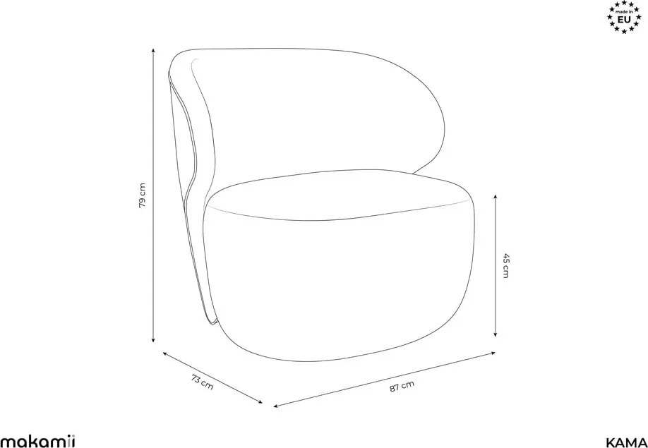 Poltrona beige Kama – Makamii