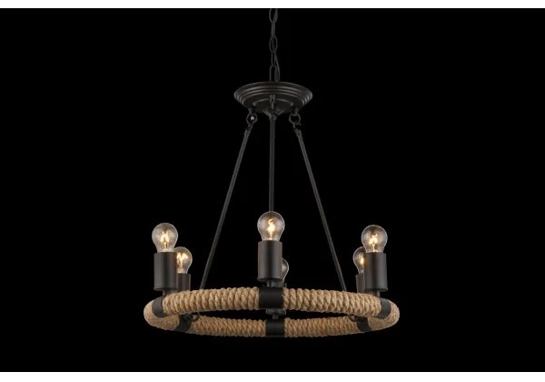 GLOBO 69029-6 - Lampadario a sospensione con catena ULLEU 6xE27/40W/230V