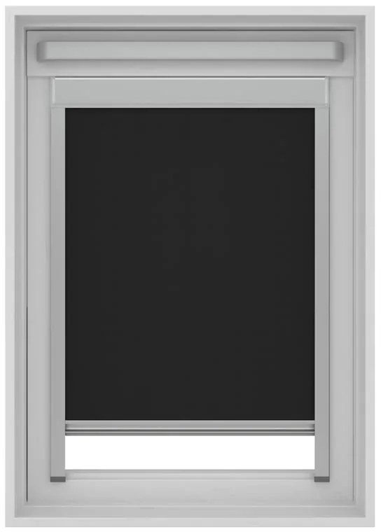 Tenda a rullo oscurante cordless Lucernario Oslo nero 78x98 cm